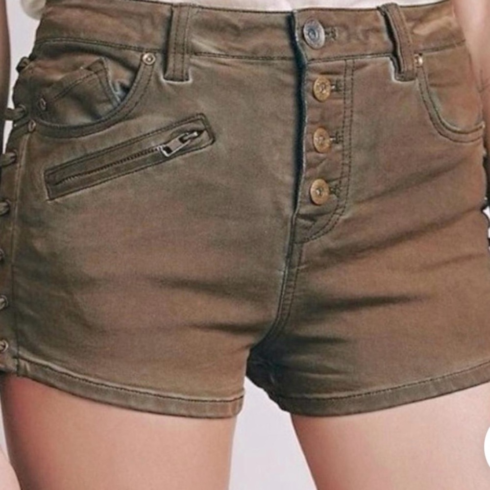 Free People Brown Booty Shorts